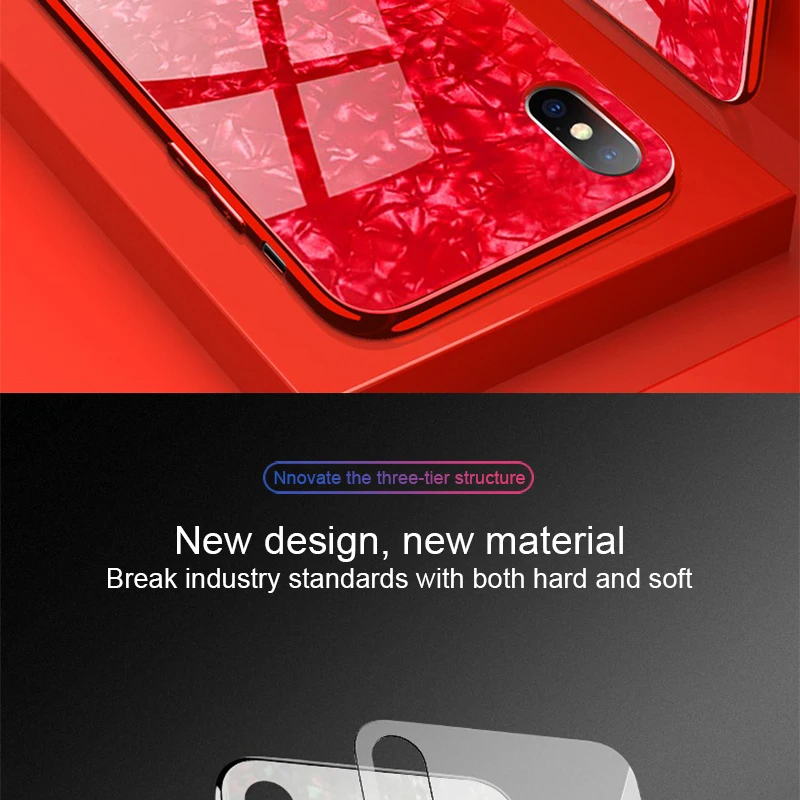 Роскошный стеклянный чехол для телефона, чехол-бампер для iPhone X, 6 s, 7, 8 Plus, закаленное стекло+ ТПУ чехол для iPhone 6, 6s, 7, 10, Xs, max чехол