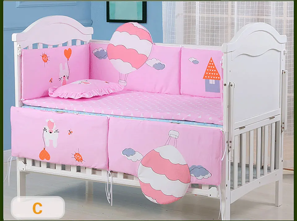 IMBABY Комплект постельного белья для малышей, 5 шт., постельное белье для детской кроватки, детское постельное белье, постельное белье из хлопка, мягкий детский бампер, наволочка, простыня для младенцев