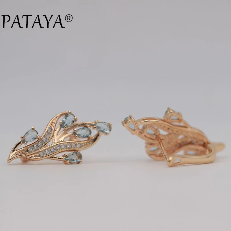 Модные светло голубые большие серьги PATAYA модели 585 Женские винтажные подвески