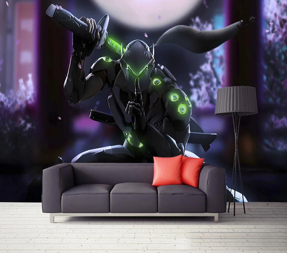 Декоративные обои Overwatch Genji фоновая Роспись стен