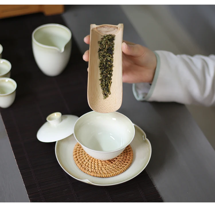 Китайский чайный сервиз Gaiwan с пепельным растением, кунг-фу, пигментированный чайный сервиз, аксессуары для чайной церемонии, керамическая посуда для напитков
