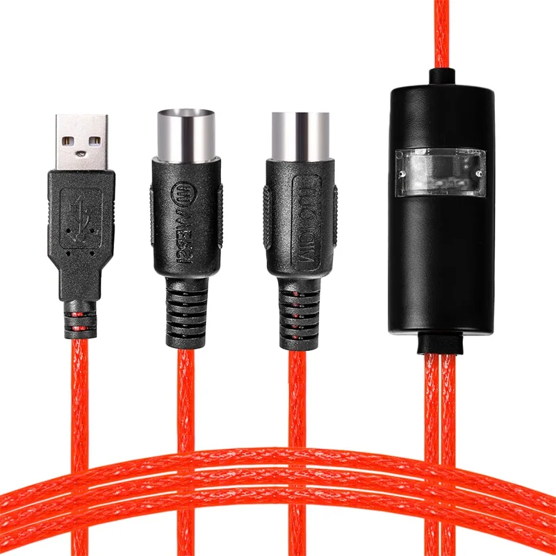 Новинка 1 шт. USB-адаптер для 2 MIDI-интерфейса кабель-преобразователь ПК музыкальной