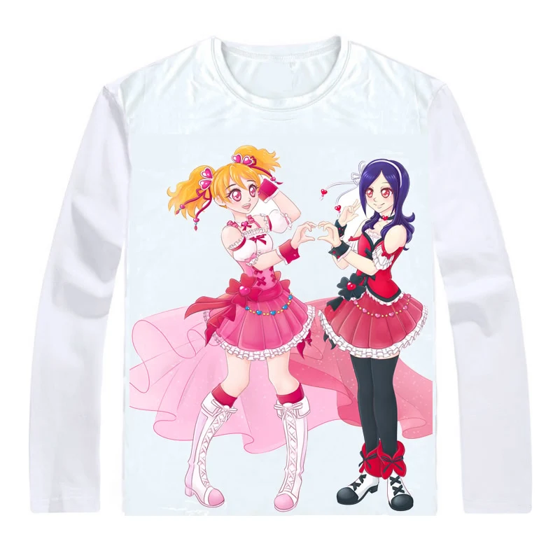 Style 2 Футболки с длинными рукавами в стиле аниме с надписью «Fresh Precure» и надписью «Love Momozono Tart Inori»; футболки для костюмированной вечеринки - Цвет: Style 2