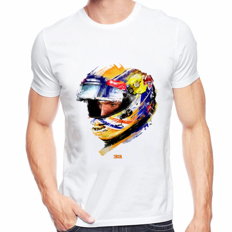 F1 Ayrton Senna футболка для мужчин любителей гоночных машин Мужская крутая белая