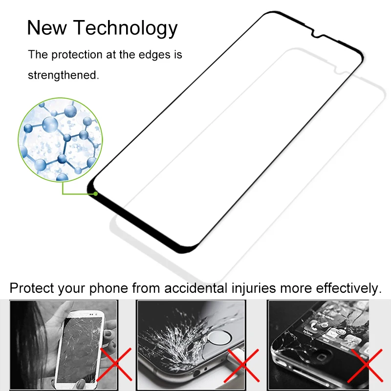 2 шт оригинал полное покрытие защита для экрана из закаленного стекла Huawei P30 с