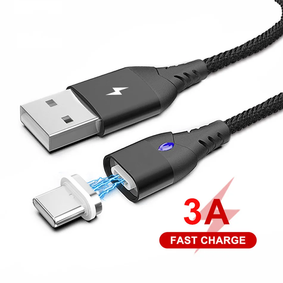 Oppselve светодиодный магнитный usb-кабель, магнитный штекер и кабель USB type C и кабель Micro usb и кабель USB для iPhone XS Max XR X 8 7 6 Plus