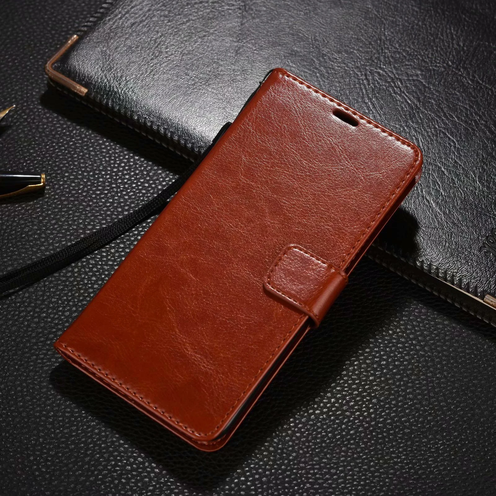 Чехол подставка кармашки для карт Кожаный флип бумажник чехол Xiaomi Mi 9 SE ультра
