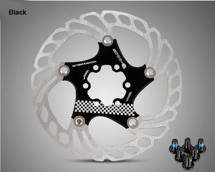 160mm Black MTB дорожный велосипед дисковый тормоз роторы 160 мм 44 мм дисковый тормоз горного велосипеда ротор - Цвет: 160mm Black
