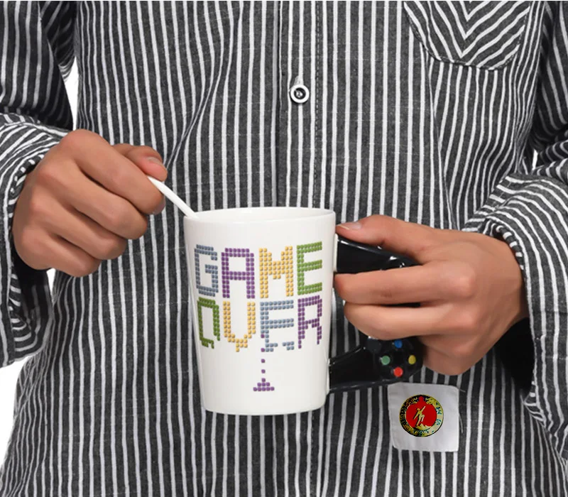 1 шт. керамическая кружка Game Over игровой Ретро геймпад контроллер для кофе молока