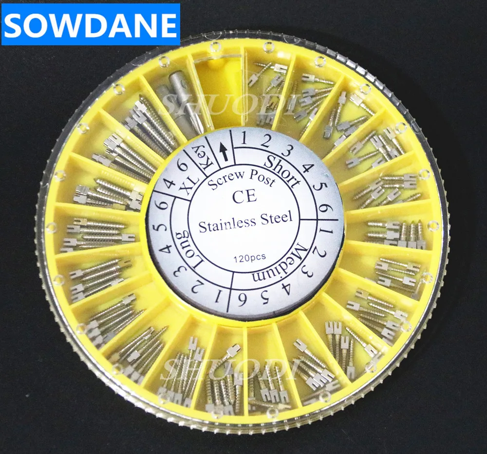 120 шт./компл. зубной имплантат позолоченный/нержавеющая сталь/титановый