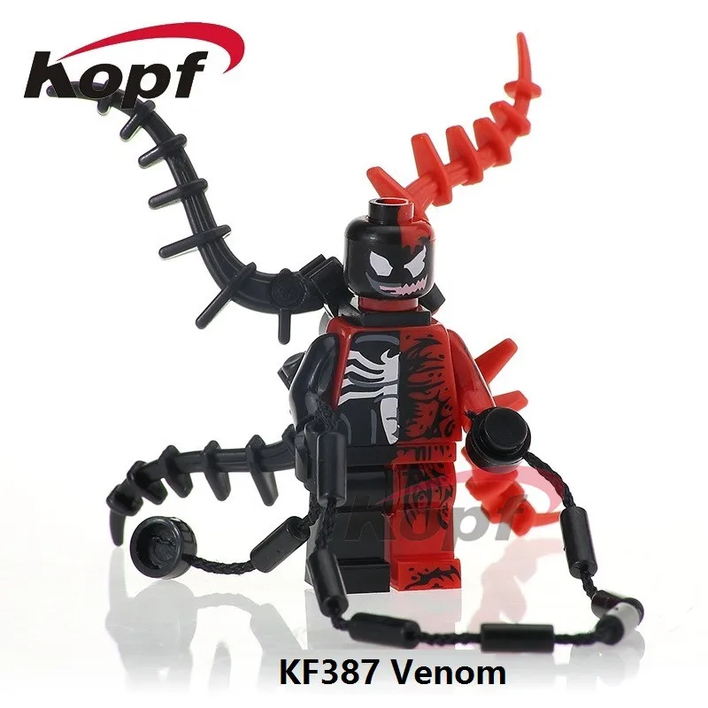 KF387 Without Box KF8019 The Wold's Photos of Boxing Rocky Balboa Venom Carnage Человек-паук, строительные блоки, коллекция кирпичей для детей, Подарочные игрушки - Цвет: KF387 Without Box
