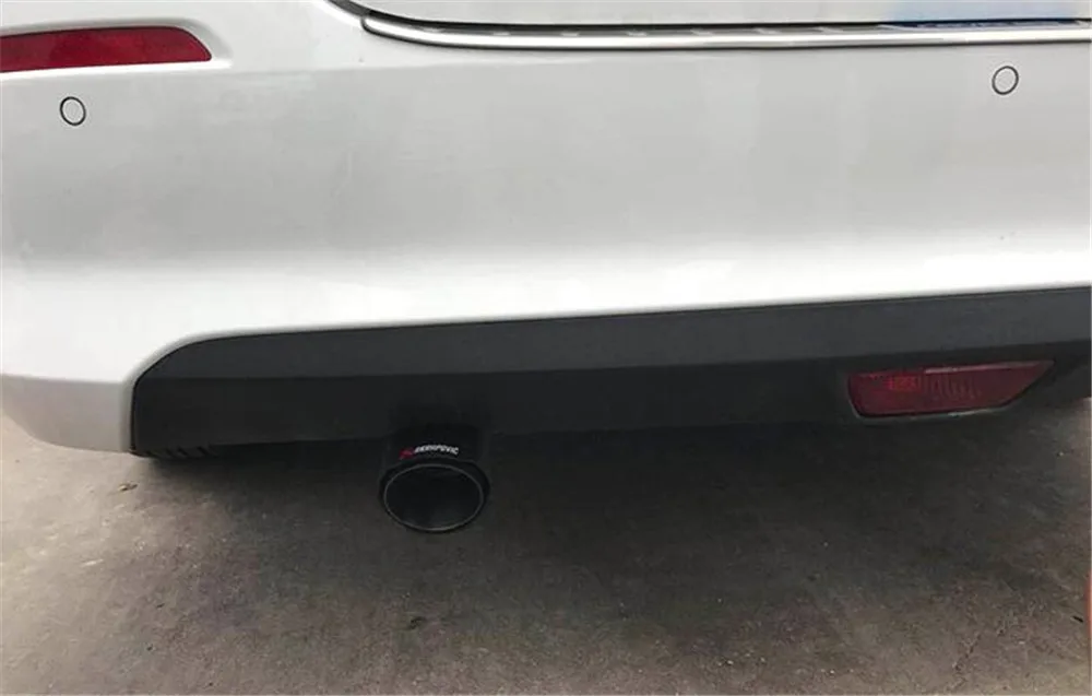 1x регулируемый угол Akrapovic наконечники из углеродного волокна для автомобиля выхлопная труба для Renault Opel автомобиль-Стайлинг универсальные автомобильные аксессуары