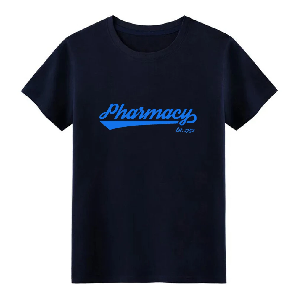 Синяя футболка Team Pharmacy на заказ S XXXL уличная одежда новый стиль весна