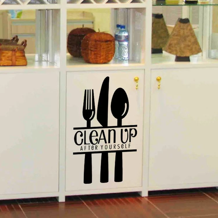 Кухонная посуда настенные наклейки ложка вилки и нож настенное художественное