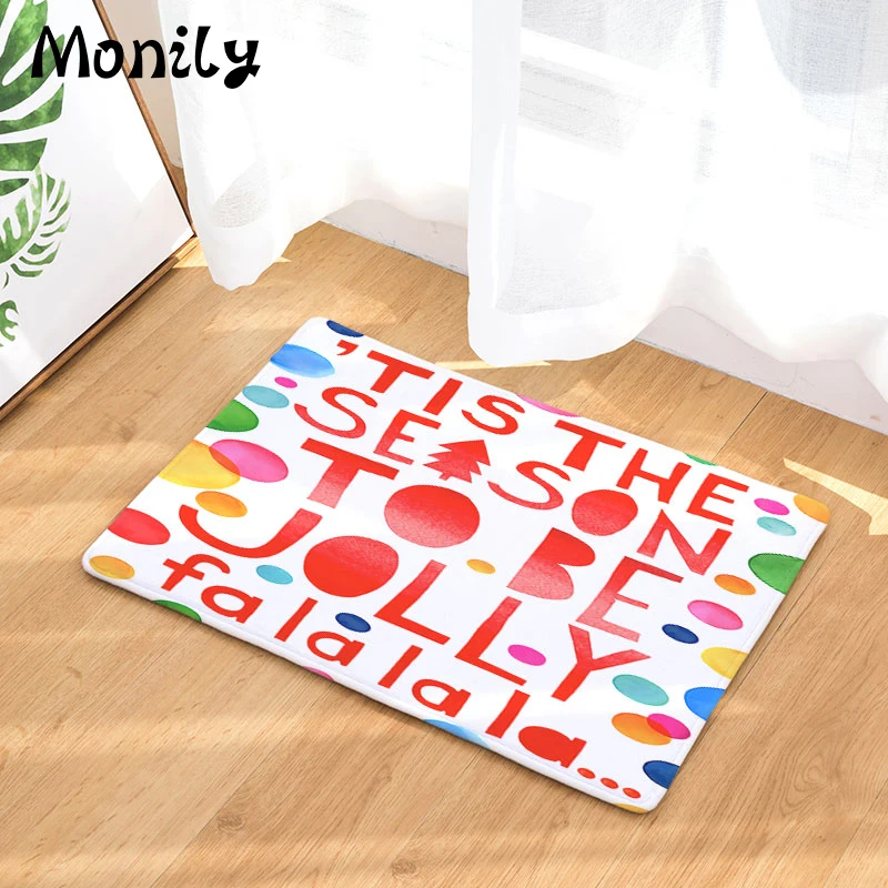 Monily Рождественская елка водонепроницаемый Противоскользящий коврик для двери