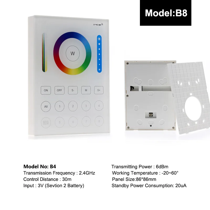 B8 Умный светодиодный светильник RGB+ белый+ теплый белый сменный и Диммируемый 2,4G Wifi Пульт дистанционного управления умный светодиодный светильник E27 GU10 MR16 Светодиодный светильник - Испускаемый цвет: B8
