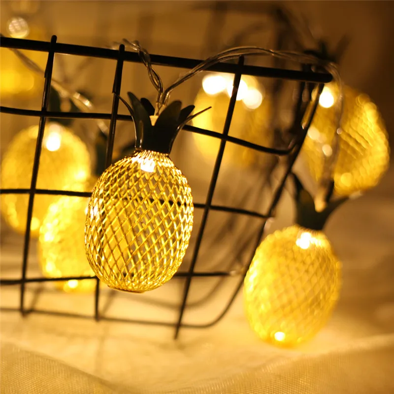 Сказочные огни с батарейным питанием железные гирлянды ананасом 5 м 40