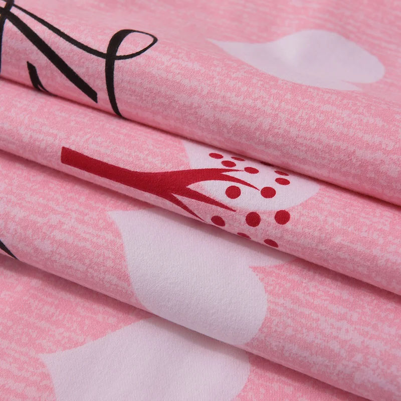 Мультфильм белый любовь шаблон 3 шт хлопок Мягкий простынь кровать отель дома