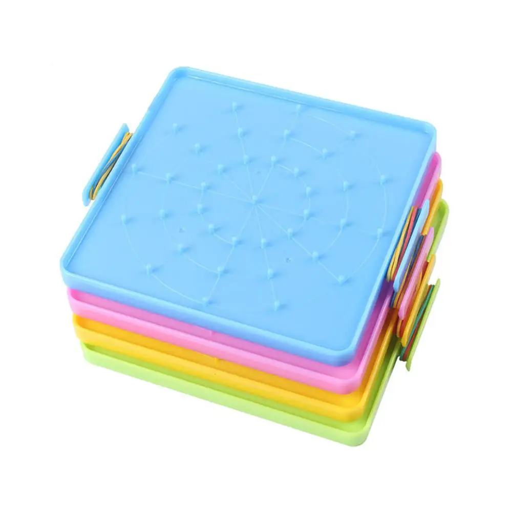 

4Pcs /Set 16x16cm Double-Sided Array Plastic Nail Geoboards Children Math Geometry Educational Toy Gift