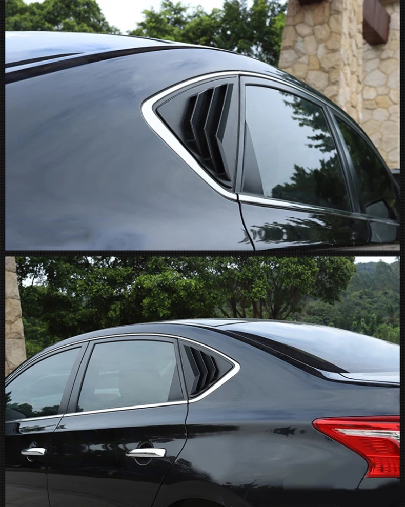 Для Nissan Sentra/Sylphy Sedan- ABS задние боковые оконные шторы жалюзи Рамка оконные жалюзи крышка наклейка отделка