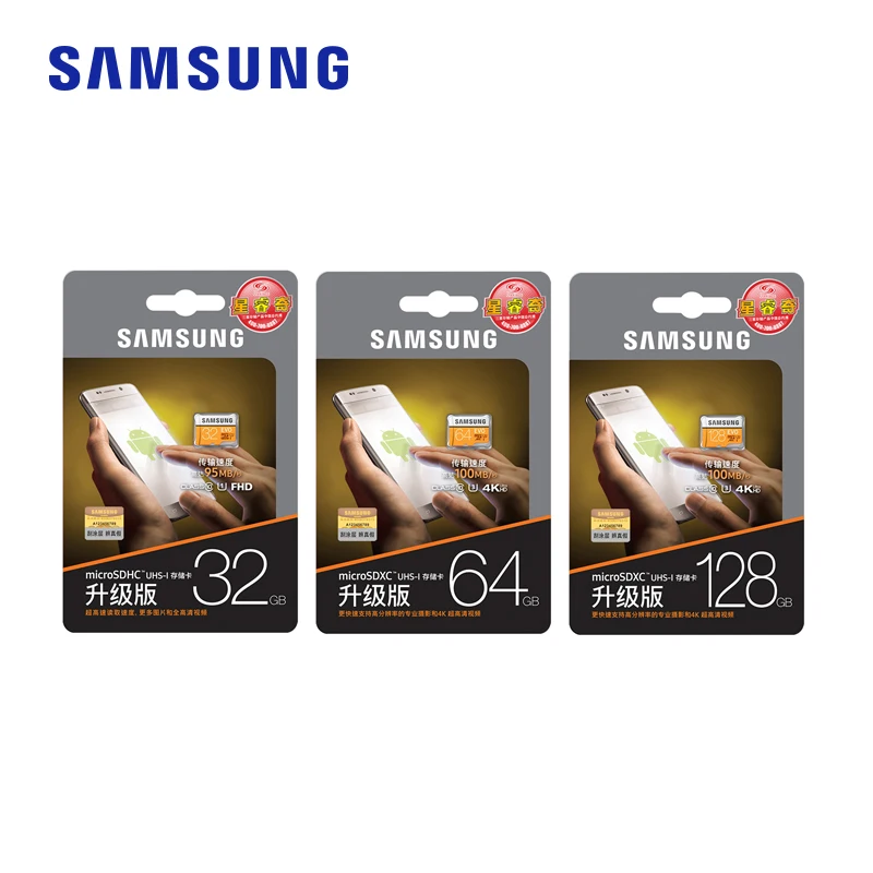 SAMSUNG U3 Micro SD 256 ГБ/128 ГБ/64 Гб SDXC U1 32 ГБ/16 ГБ SDHC класс 10 TF CF карта памяти C10 Microsd флэш-карты