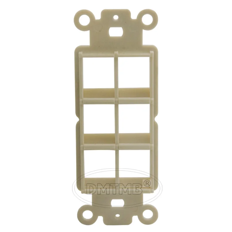 6 портов keystone внутренняя настенная пластина со светлым миндальным цветом |