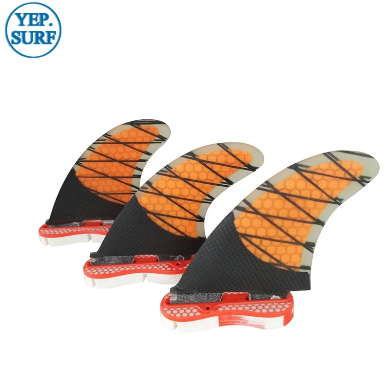 Двойные вкладки 2 плавник с Сотами Carbon Tri Set Fin двойные UK2.1 для серфинга