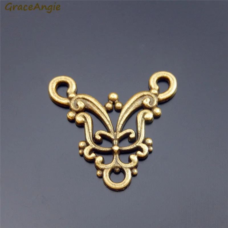 GraceAngie 15 шт. старинный 3 цвета микс распродажа соединители с тремя отверстиями