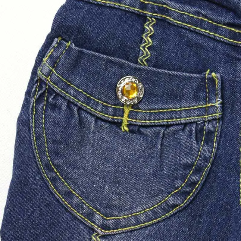 Детские джинсовые шаровары блестящие желтые брюки с вышивкой танцевальные на 3