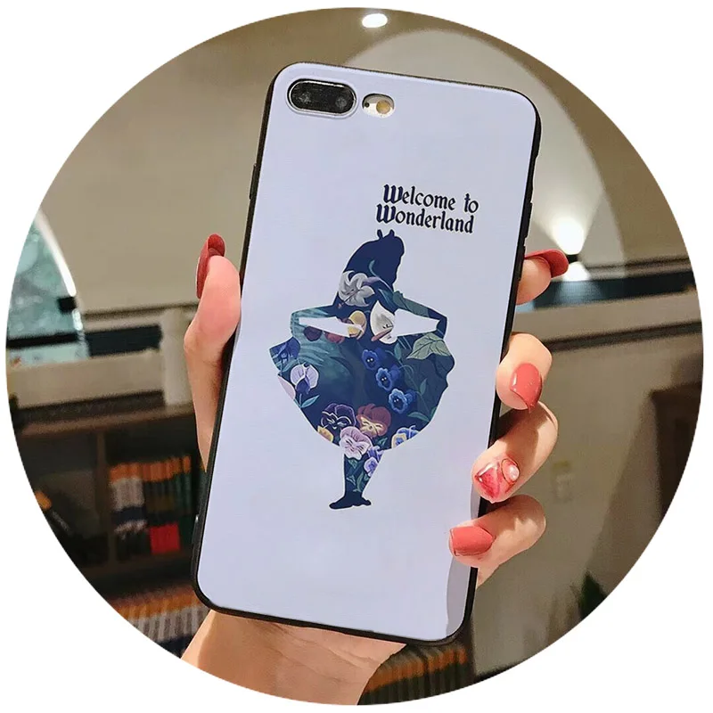 Чехлы Алиса в стране чудес для iphone XS XR XSMAX Чеширский Мягкий силиконовый чехол iPhone X