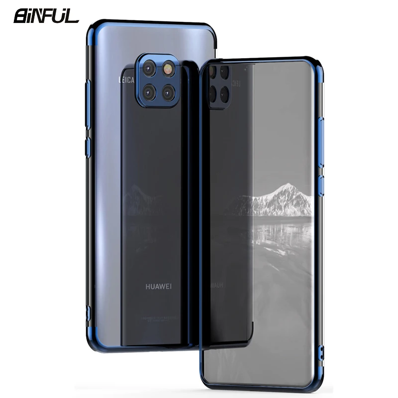 Для Huawei Mate 20 Lite чехол бампер прозрачное покрытие TPU мягкий силикон тонкая задняя