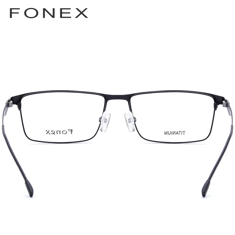 FONEX, титановый сплав оправа для очков, мужские очки по рецепту, квадратные очки для близорукости, мужские Оптические очки без винтов 9837