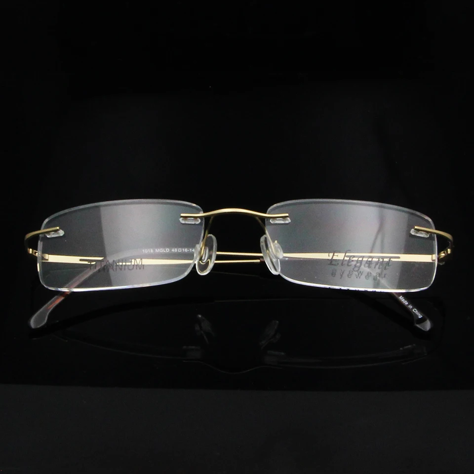 ESNBIE супер легкие очки без оправы для мужчин оптические тонкие оправа титановые