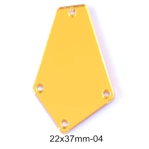 22x37mm-P04 50 шт золотые акриловые пришивные стразы с плоской задней стороной зеркальные акриловые золотые Пришивные из стразов для одежды аксессуары B7066 - Цвет: 22x37mm-P04