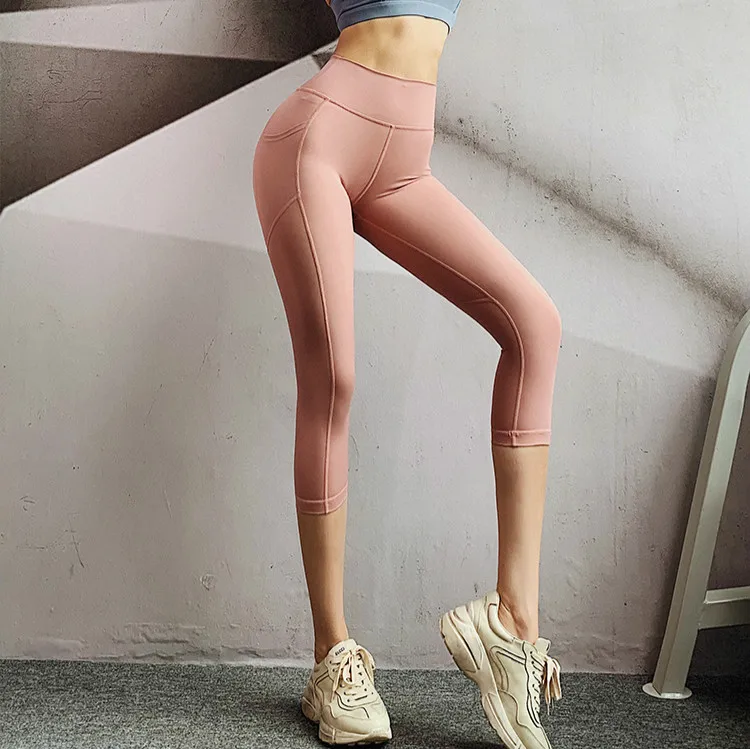 Imlario Heart Shaped ягодицы для спортзала укороченные брюки с высокой талией женские Капри для занятий йогой 4 способа стрейч спортивные колготки мягкие тренировки попа леггинсы