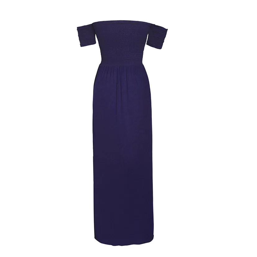 Женское длинное платье LIVA Пляжное вечернее с открытыми плечами Прямая поставка