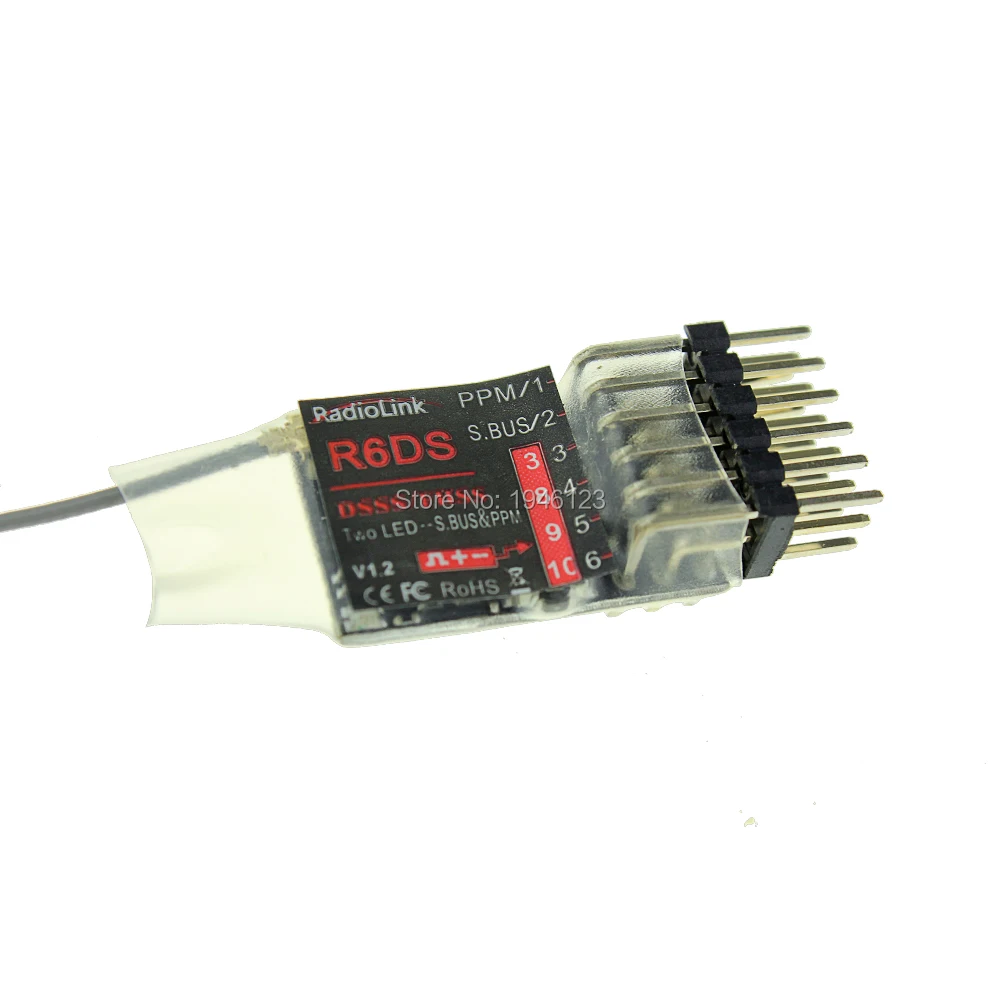 Радиоприемник R6DS 2 4G 6CH PPM PWM SBUS выход совместимый с передатчиком AT9 AT10 (обновленный
