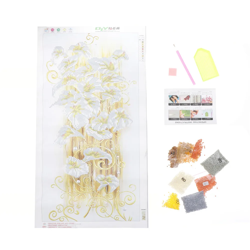 Алмазная 5D Вышивка сделай сам живопись золотой цветок лилии Набор для вышивки