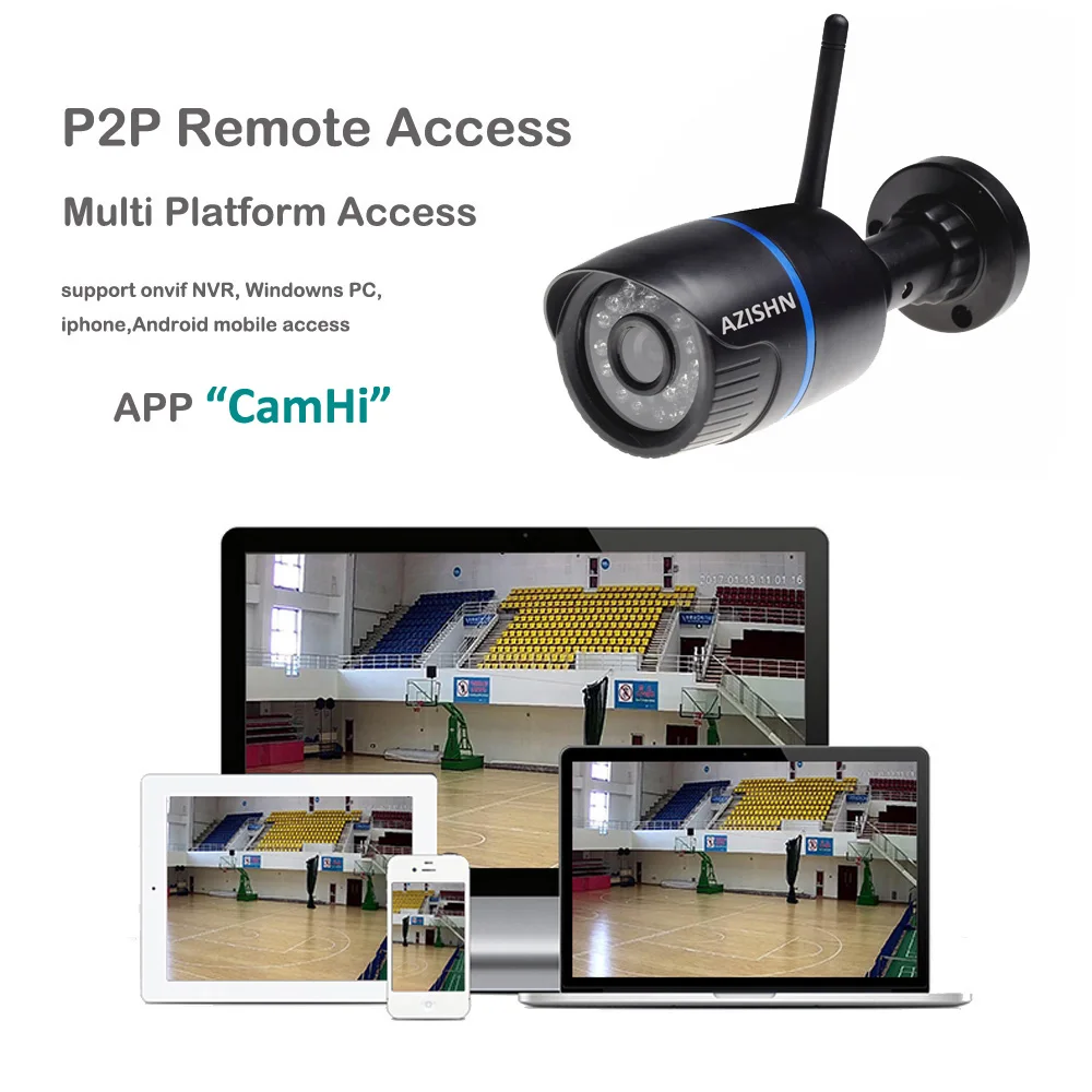 IP камера AZISHN 1080P 960P 720P беспроводная водонепроницаемая с поддержкой Wi Fi|Камеры
