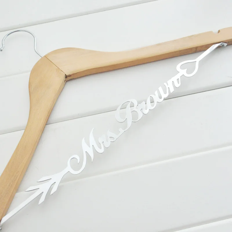 Свадебная Вешалка на заказ вешалка для имени с одной линией индивидуальная