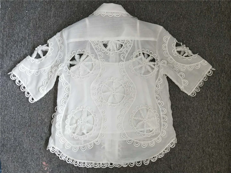 HIGH STREET новейшая мода подиум костюм набор женский короткий рукав открытая блузка рубашка шорты комплект