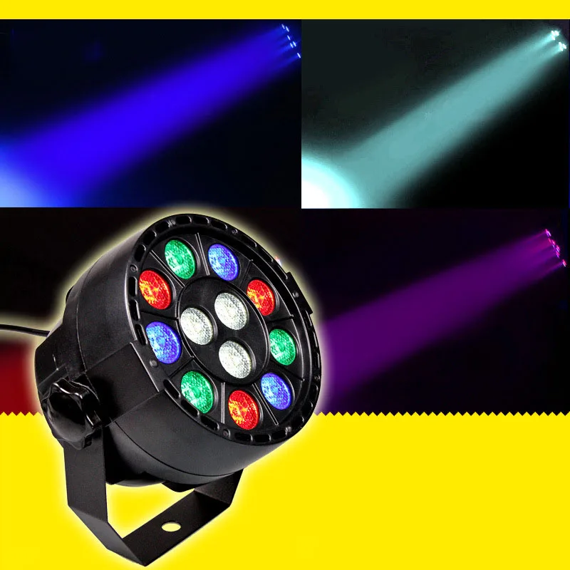 LED Par Light 12x3W RGBW Stage DMX512 Dmx Controller Spotlight for disco DJ projector machine Party Decoration Lamp | Лампы и