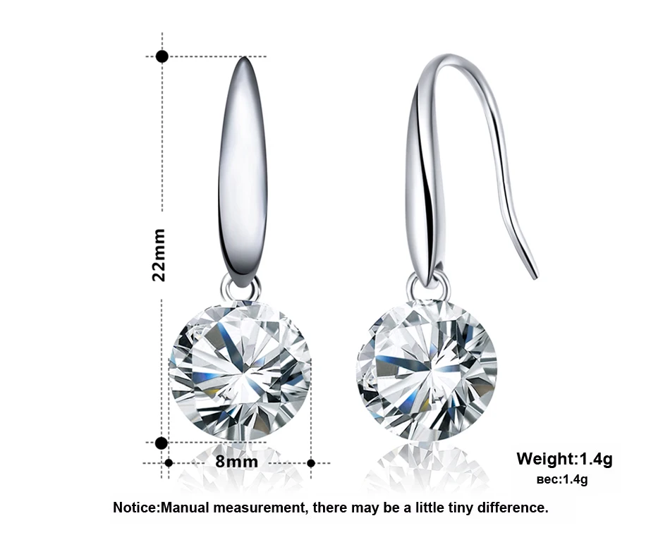 ORSA JEWELS Сияющие голые серьги, настоящие Австрийские кубические циркониевые очень красивые серьги для женщин OE05
