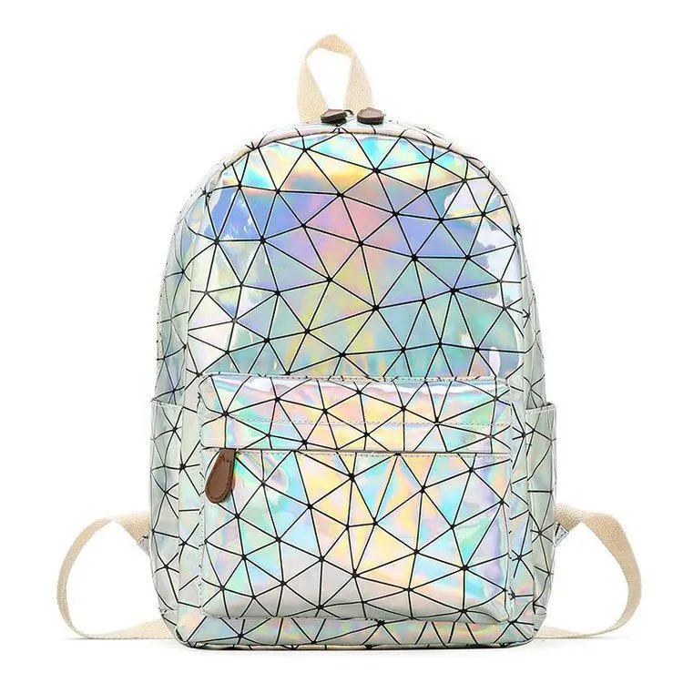 Silver Школьная сумка mochila escolar Детский рюкзак sac a dos enfant лазерные Детские рюкзаки школьные сумки голографические Детские рюкзаки - Цвет: Silver