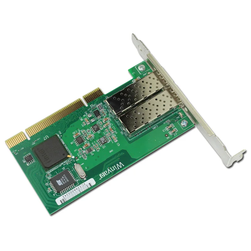 2 Порта SFP Gigabit Fiber Ethernet Адаптер PCI NIC Карты Чипсет 82546 ГБ | Компьютеры и офис