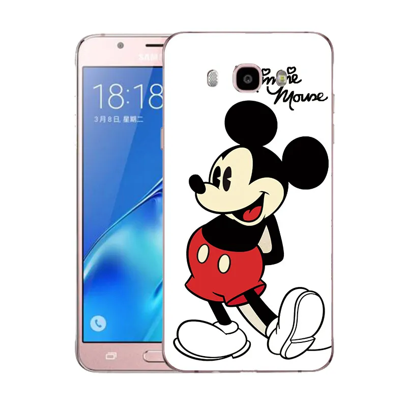 Qmswei Мягкий ТПУ Прозрачный чехол для телефона Samsung Galaxy A3 A5 2016 2017 prime J1 J2 J3 J5 J7 Минни