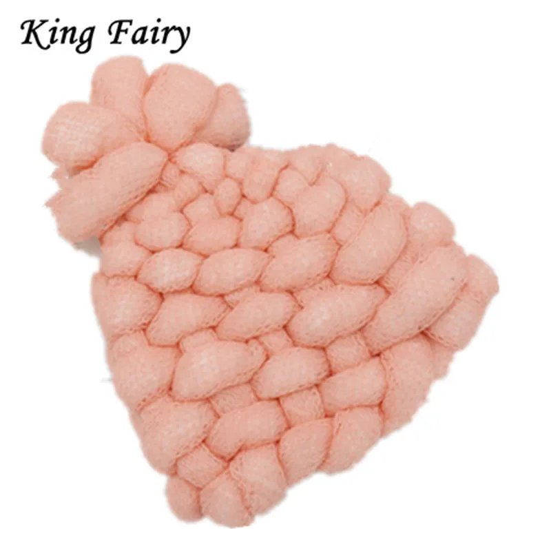 [KING FAIRY] Iceland yarn women winter hat cap Hip-Hop Knitted Warm Beanie super thick hats for hand knitting | Мужские шапки