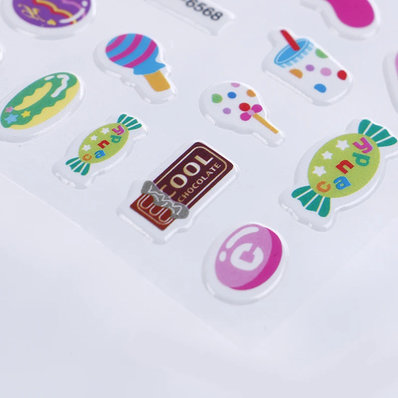 8 шт./лот модные брендовые игрушки для детей Мультяшные 3D наклейки детские ПВХ