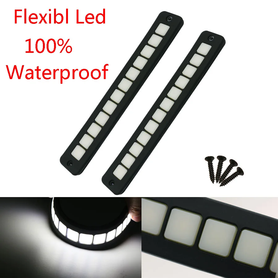 2 шт. авто Стайлинг гибкий 7 светодиодов 12 Рогатка со светодиодом материал