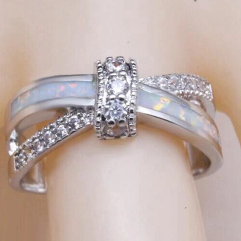 Размер 4-12 серебро 925 пробы австралийское кольцо с огненным опалом для свадьбы